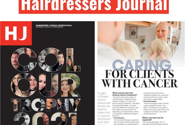 Cancer Hair Care featured in this month's 'Hairdressers Journal' magazine!